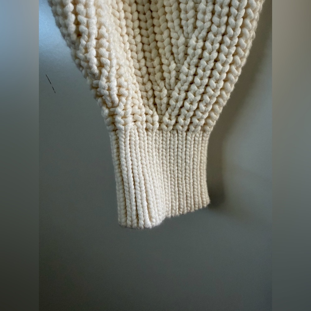 Everlane The Texture Cotton Cardigan Ivory Women’s Size M Cotton Blend button up - Picture 6 of 16